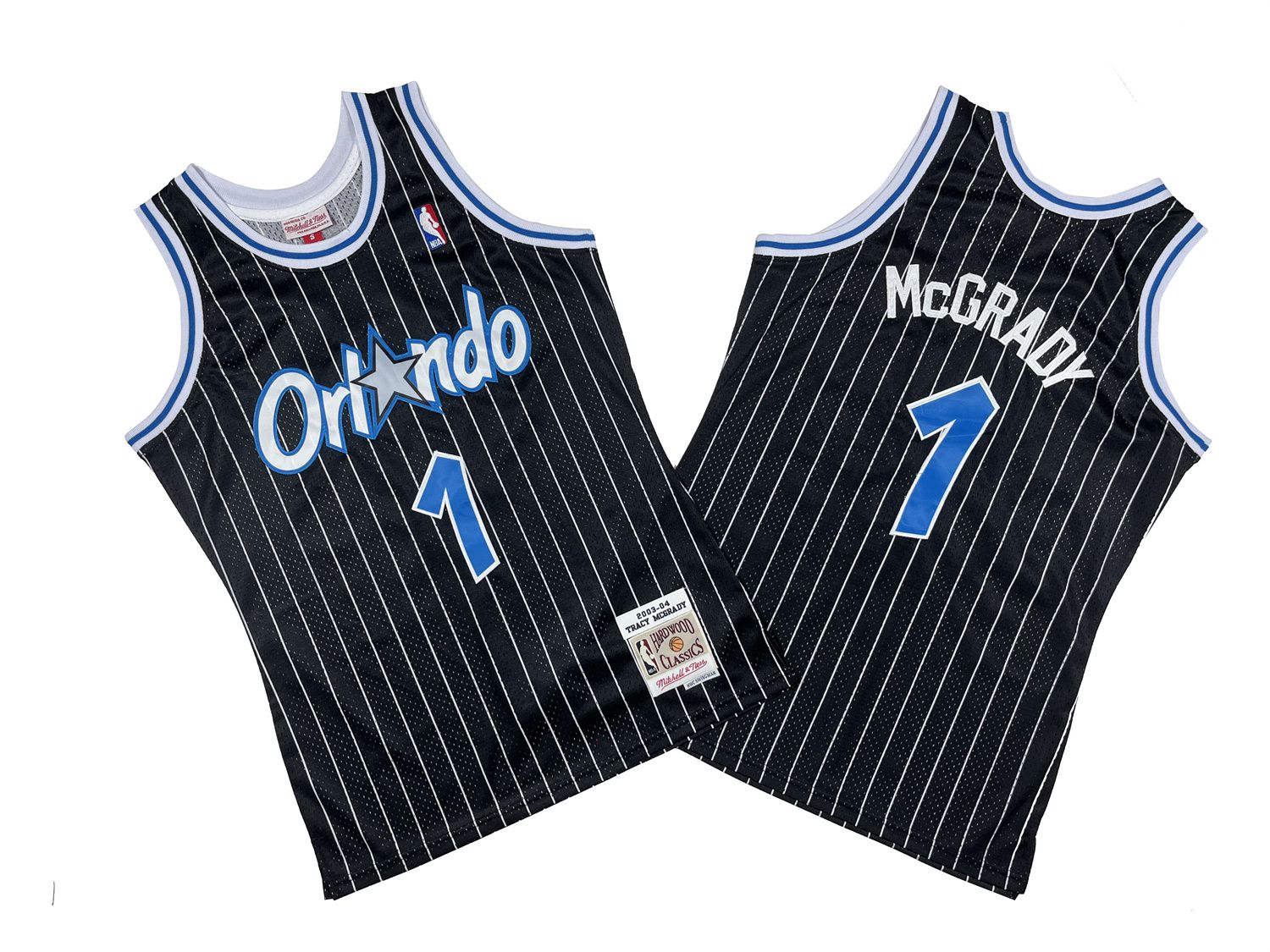 Men Orlando Magic #1 Mcgrady Black Throwback NBA Jersey->orlando magic->NBA Jersey